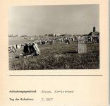25761 W2242 Büsum FOTO KEINE AK Korbstrand Foto montiert auf Karton