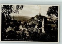 W8834 Pappenheim , Mittelfr Ortsansicht mit St. Galluskirche Bahnpoststempel Zug 213 Bahnpoststempel