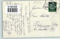 W8834 Pappenheim , Mittelfr Ortsansicht mit St. Galluskirche Bahnpoststempel Zug 213 Bahnpoststempel