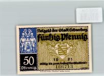 08289 O9412 Schneeberg , Erzgeb - Notgeld Markt und Fürstenplatz Engel mit Kerze