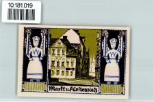08289 O9412 Schneeberg , Erzgeb - Notgeld Markt und Fürstenplatz Engel mit Kerze