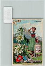 Edelweiß, Tracht aus Luzern, , WappenSammelbild Liebig Alpenflora