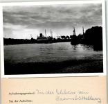 25541 W2212 Brunsbüttelkoog FOTO KEINE AK In der Schleuse Fähre Foto montiert auf Karton