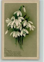 Spruch - Tausendfachen Gruss AK Pflanzen 1911 Prägedruck