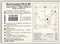 72297 W7291 Göttelfingen , Kr Freudenstadt KEINE AK Hotel Gasthaus Traube Billardtisch Kegelbahn Buffet