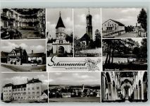 88427 W7953 Bad Schussenried - Bibliothekssaal Strassenpartie Rathaus Gesamtansicht Törle Kath. Kirche Innenaufnahme Stadthalle Zellersee-Bad Mehrfachaufnahme