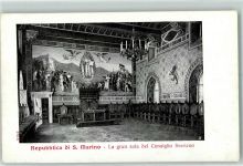 San Marino - La gran sala del Consiglio Sovrano