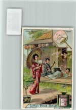 Der Fächer in Japan - Volkstypen - Sammelbild Liebig Fächer