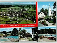59889 W5779 Herscheid , Sauerland - Apostelkirche Schwimmbad Rathaus