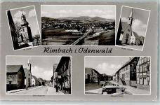 64668 W6149 Rimbach , Odenw - Evangel. Kirche Gesamtansicht Kath. Kirche Schloßgasse Hauptstraße