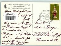 92714 W8481 Pleystein - Rückseite mit Abschürfungen bzw Kleberesten Hotel Zottbachhaus