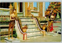 Bangkok - Keenaree Half Human and Another Half Bird in the compound of Wat Temple Phra Keo