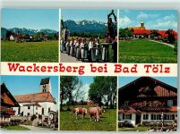 83646 W8170 Wackersberg b Bad Tölz - Rückseite mit Abschürfungen bzw Kleberesten Prozession