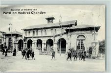 Brüssel Bruxelles Exposition 1910 Pavillon Moet et Chandon AK Sekt