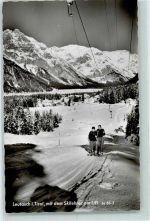 6105 Leutasch - Skilift Winter Skifahrer
