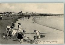85100 Les Sables-d'Olonne 1918 - Enfants jouant sur la Plage - Strandleben AK