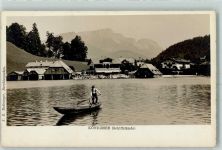 83471 W8240 Königssee b Berchtesgaden - Ruderboot Gasthaus Echtfoto um 1900