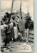 Ch. Scolik Wien Tracht Küsse Jäger AK Fotograf 1902
