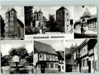39218 O3300 Schönebeck Elbe - St. Johannis Kirche Pfännerturm Kulturhaus Brunnen
