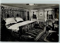 Luxuskabine Hamburg-Amerika Linie AK Dampfer New York Foto AK