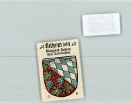 93309 W8420 Kelheim Vignette Wappen Weintrauben Kaffee HAG