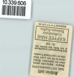 93309 W8420 Kelheim Vignette Wappen Weintrauben Kaffee HAG