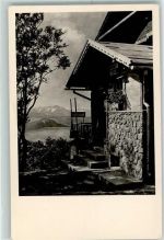 Hocheck Schutzhaus Foto AK Hüttenstempel