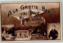 65100 Lourdes 1935 - Kirche Ort lt. Stempel