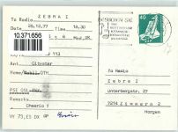Sierra Echo To Radio Zebra 1 Qsl-Karte 1977