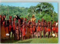 Mombasa 1990 - Tracht Masai Ort lt. Stempel
