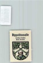 01744 O8230 Dippoldiswalde - Vignette Wappen Kaffee Hag 1920-1940