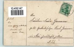 Neujahr Datum Rosen Vergissmeinnicht Amor Verlag EAS Hufeisen 1909 Lithographie