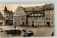 01896 O8514 Pulsnitz - Platz der Befreiung Ratskeller Motorräder Autos
