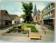 49525 W4540 Lengerich , Westf - Springbrunnen Rathausplatz Stadtsparkasse