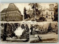 09661 O9260 Hainichen , Sachs - Parkschloß Sparkasse Park der Jungen Pioniere Hirschgehege