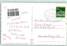 79618 W7888 Rheinfelden , Baden - Rheinhafen Fliegeraufnahme Bahnpost Frankfurt-Basel Zug 473