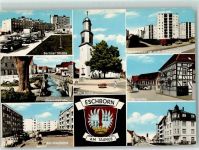 65760 W6236 Eschborn , Taunus - Berliner Straße Obertorstraße Hochhäuser Ev. Kirche