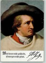 Serie - aus der Kartenfolge "Deutsche Männer-Deutsche Worte AK Allianz Versicherung Goethe
