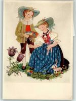 Nr. 826 sign Gretl Karasek - Eisacktaler Tracht Trachten Italien Künstlerkarte