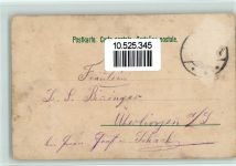 Serie 41 Grüss Gott - Schmuckrahmen - Liebespaar in den Bergen Döcker, E. Lithographie