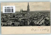 W7900 Ulm , Donau K. Württ. Bahnpost Bahnpoststempel