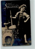 Neujahr 1908, gute Erhaltung Schmied Foto AK