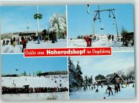W6479 Hoherodskopf , Hess Rodler Skifahrer Winter Funkmasten Wintersport