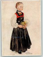 Erna Pifel - Die Kleine Anna Barbara , Bregenz AK Trachten Österreich Künstlerkarte