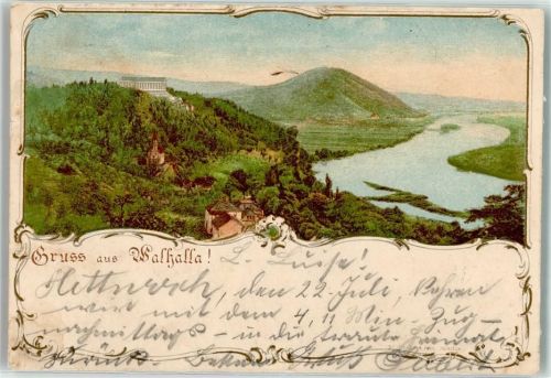 Bad Abbach 1896 Gruss aus Walhalla Vorläufer