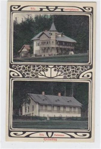Kirchschlag bei Linz. Villa Lutringshausen Villa Heitzmann. Ungelaufen. Leichter Bug oben links, sonst gut erhalten. PLZ 4202.