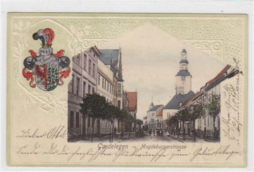 Gardelegen Magdeburgerstrasse gelaufen 1903. Gute Erhaltung.