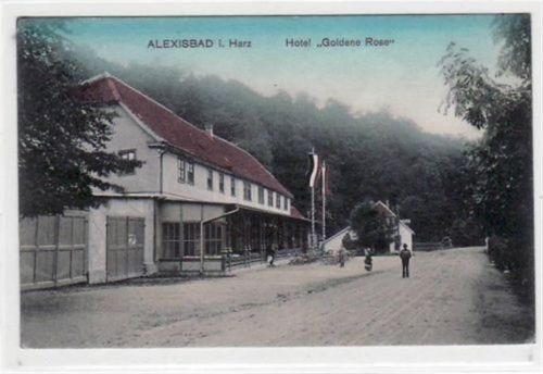 Alexisbad Alexisbad mit Hotel goldene Rose gelaufen von 1909. Top Erhaltung.