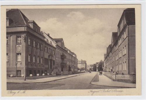 Burg bei Magdeburg. August-Bebel-Strasse ungelaufen Gute Erhaltung.