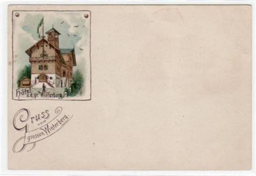 Schmilka, Lithographie - Vorläufer mit Hotel auf dem grossen Winterberg. ungelaufen um 1900 Leicht fleckig, leicht bügig, sonst gut erhalten.